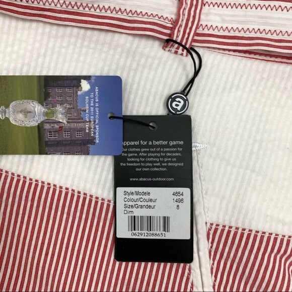 Abacus Red & White Searsucker A line Skirt - Picture 9 of 11